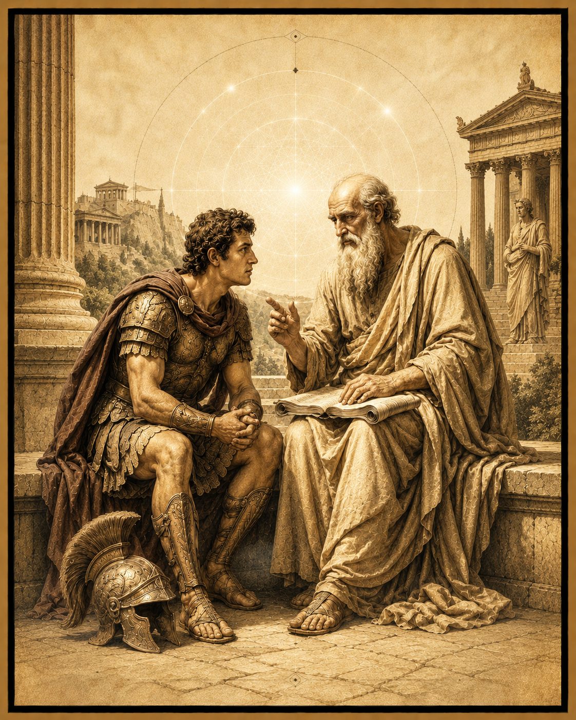 A teacher and student — governance is guidance, not restriction